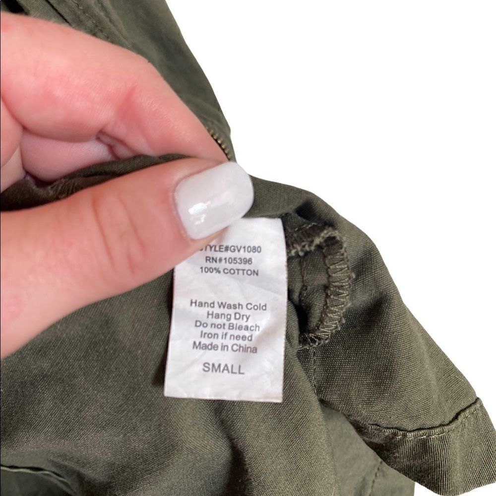 C'esttoi Hooded Adirondak Zip Up Vest Green Size Small - Picture 4 of 5